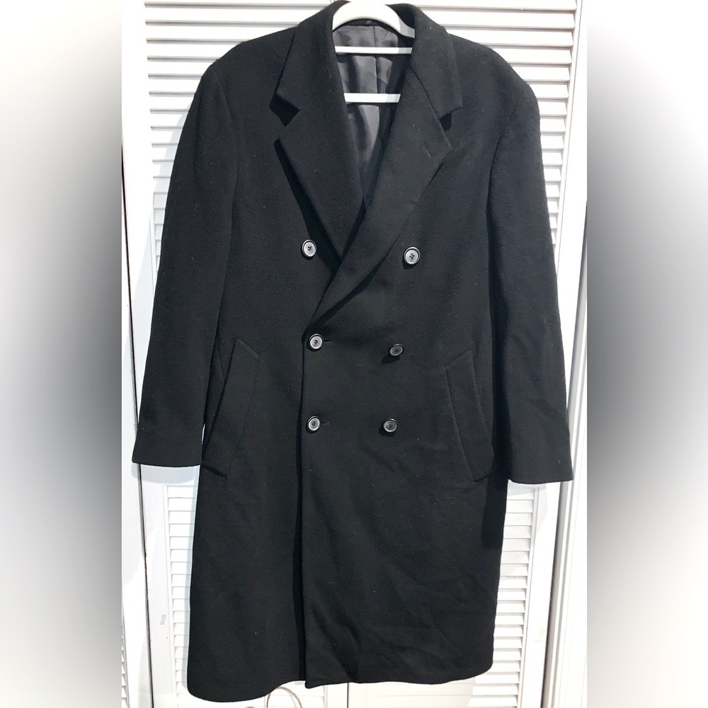 London Fog Vintage Wool Double breasted Men’s long Coat 38S